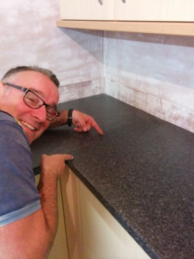 Person From Manchester On A Kitchen Fitting Course Worktops 400x534 