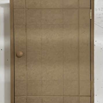 a cabinet with finishes built by a student