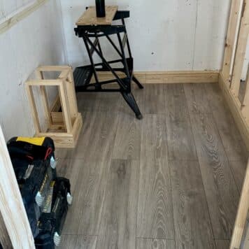 laminate flooring a student installed on their carpentry course