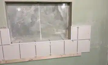 tiling in asnd around a window