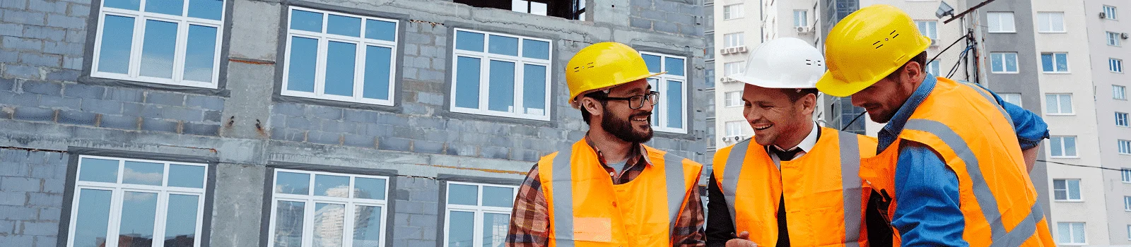 people discussing building work