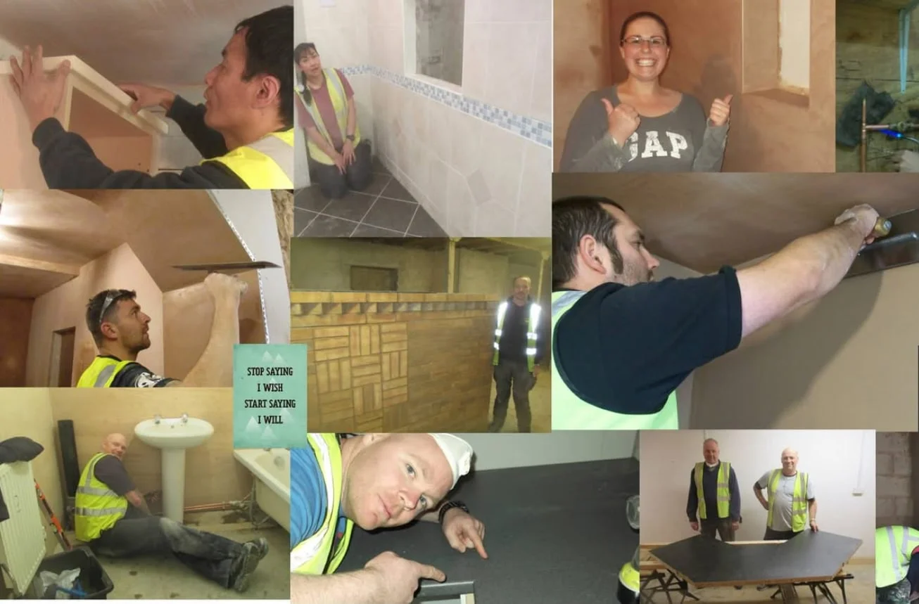 collage of photos of students work
